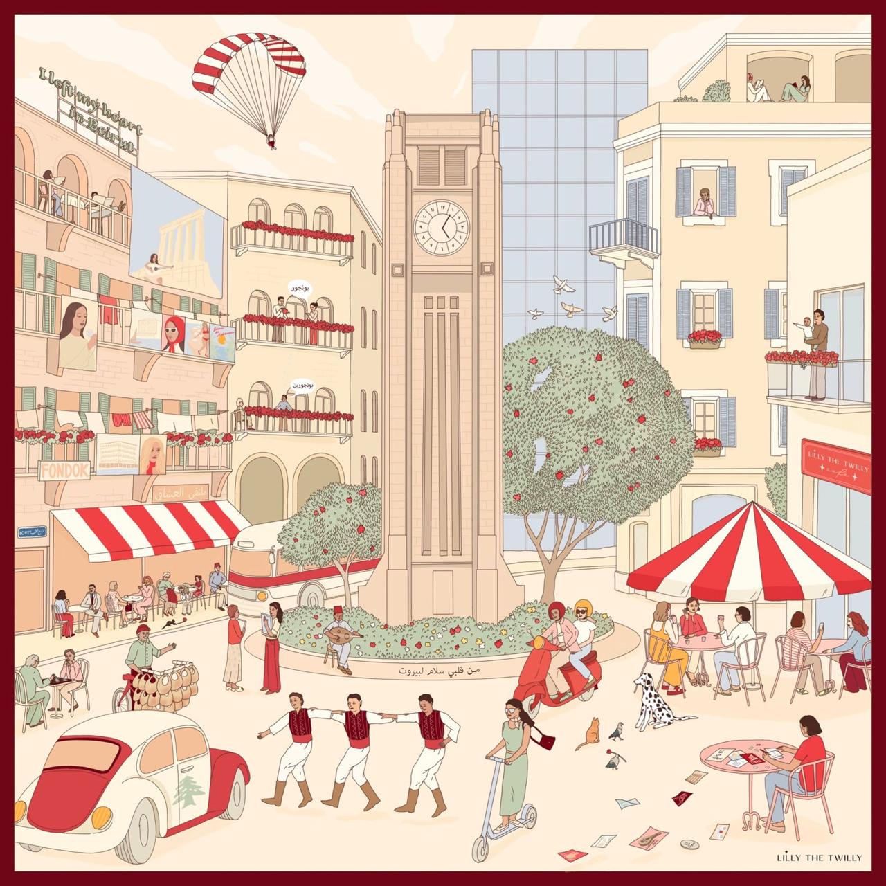 Reves de Beyrouth Scarf 90